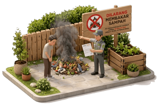 Ilustrasi Hukum Pembakaran Sampah