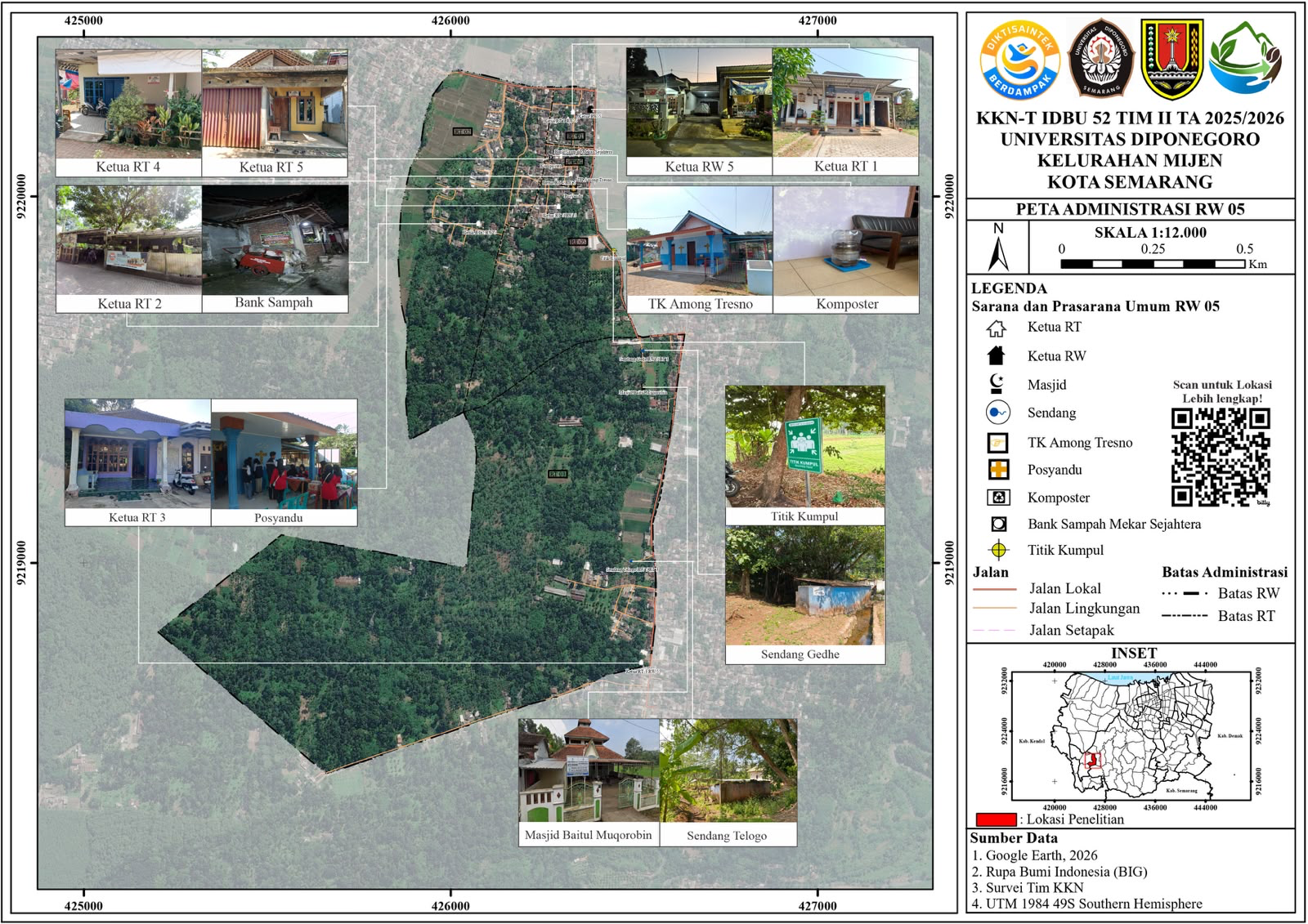 Peta persebaran sendang 05 Kelurahan Mijen